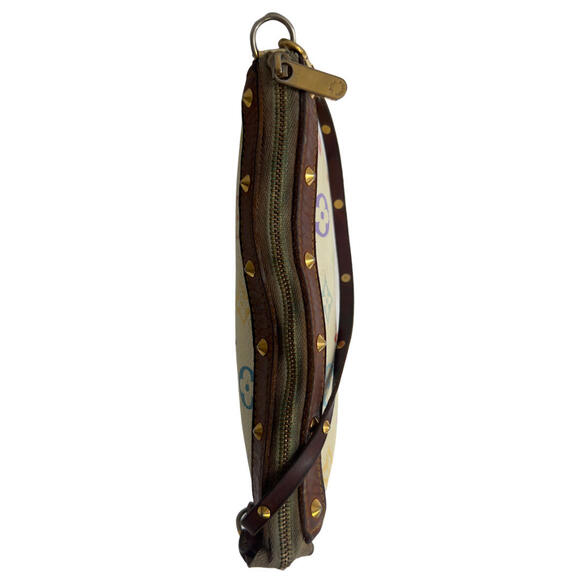 Louis Vuitton Murakami Pochette Baguette White Leather w/Multicolor LV Monogram - Picture 10 of 13